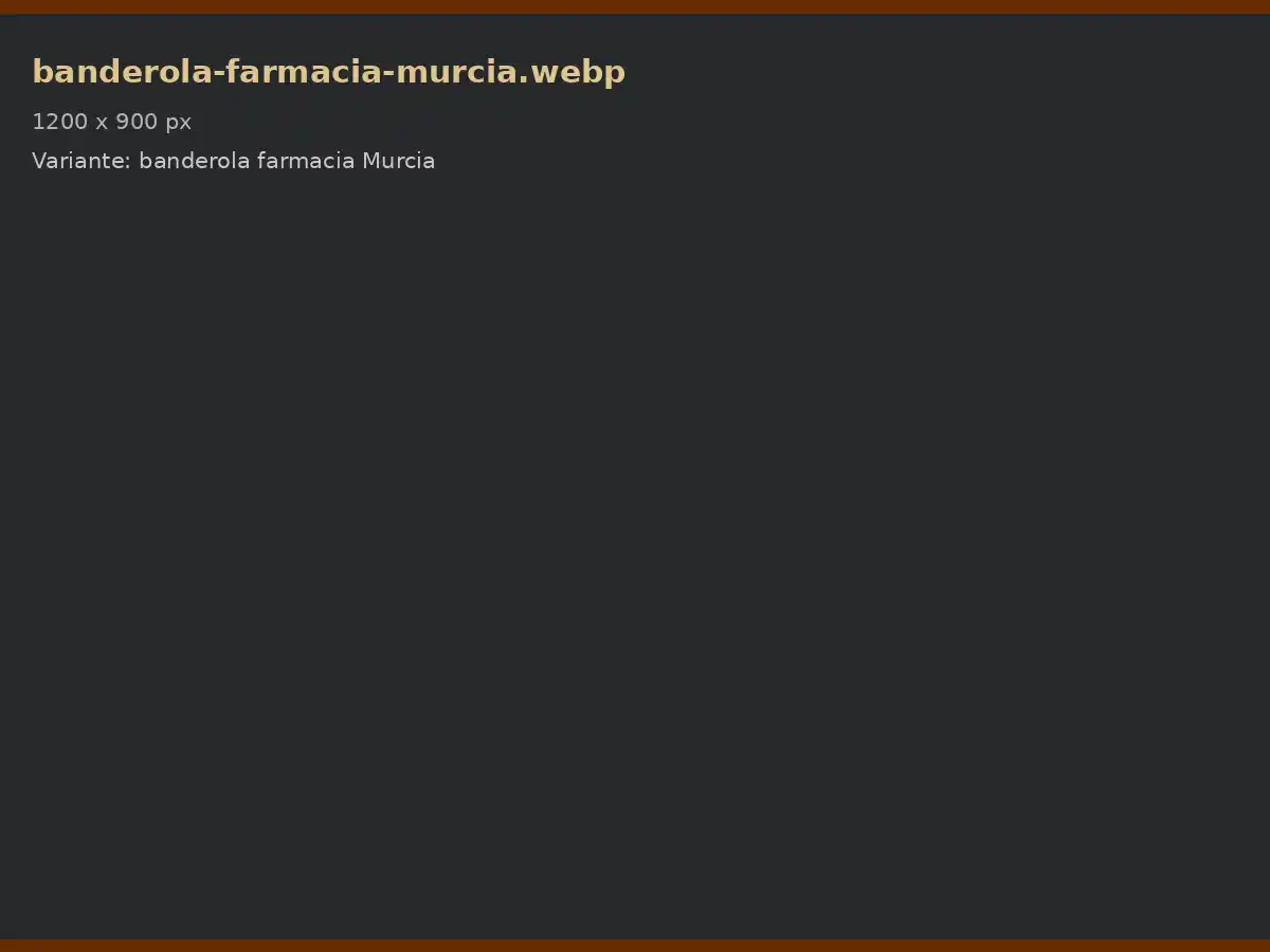 Banderola de farmacia en Murcia