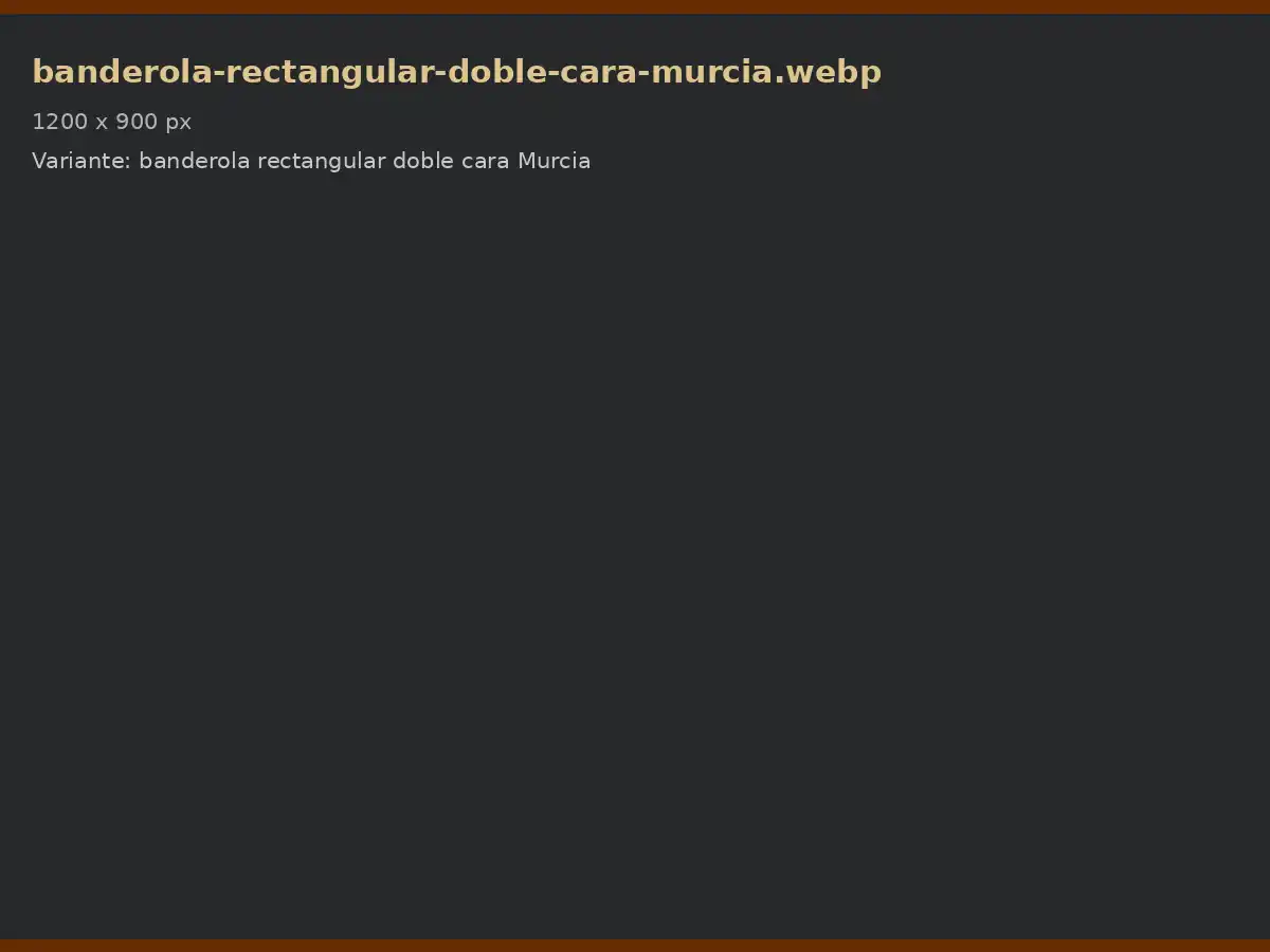 Banderola rectangular de doble cara en Murcia
