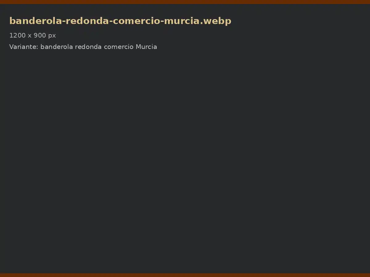 Banderola redonda para comercio en Murcia