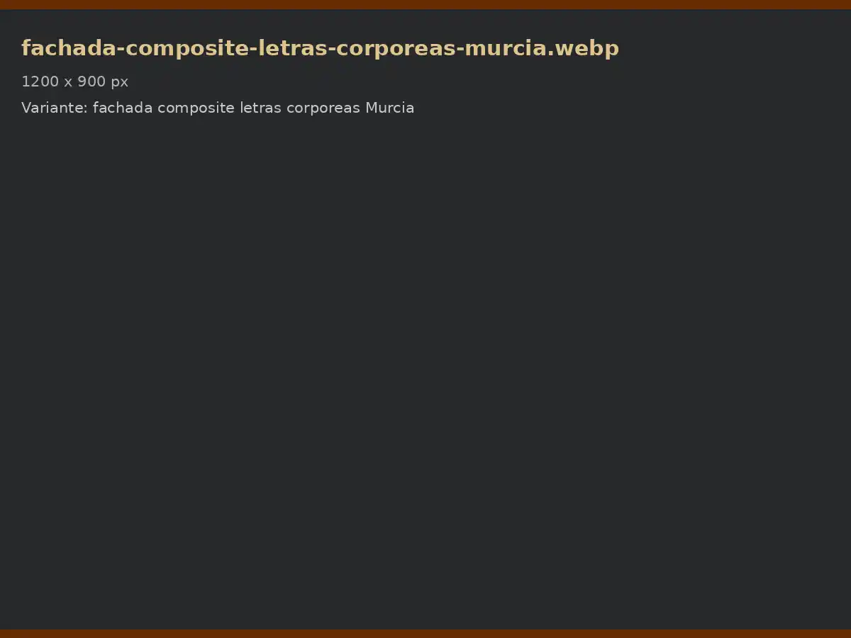 Fachada de composite con letras corpóreas en Murcia