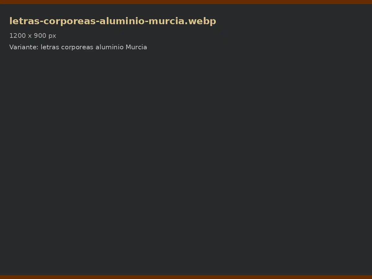 Letras corpóreas de aluminio en fachada en Murcia